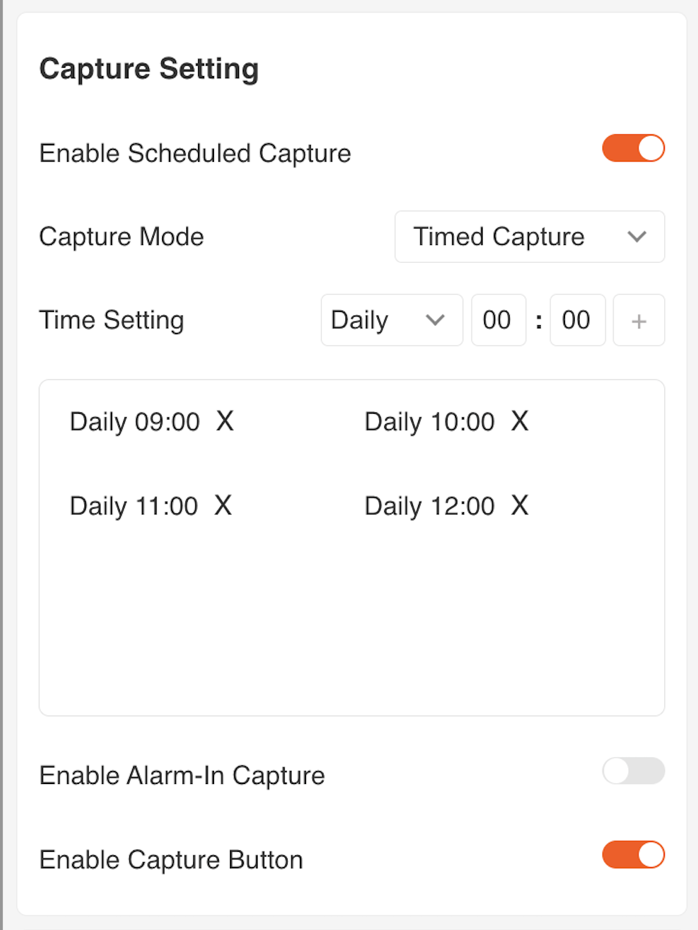 Capture Setting